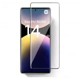 Захисне скло для Xiaomi Redmi Note 14 Pro (4G / 5G) з чорною рамкою