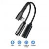 Кутовий перехідник 2в1 Type-C для iPhone 15/16/17 та iPad (AUX 3.5 мм + Зарядка)