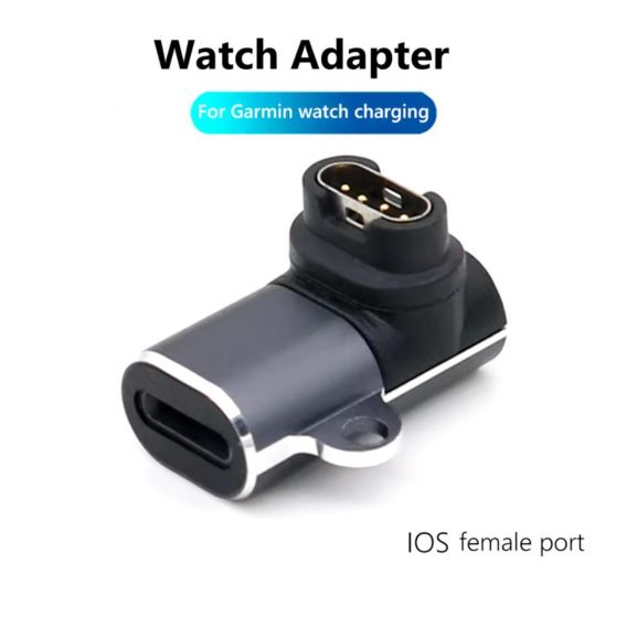 Перехідник Lightning (iphone) - Garmin (кутовий) для зарядки годинників Garmin