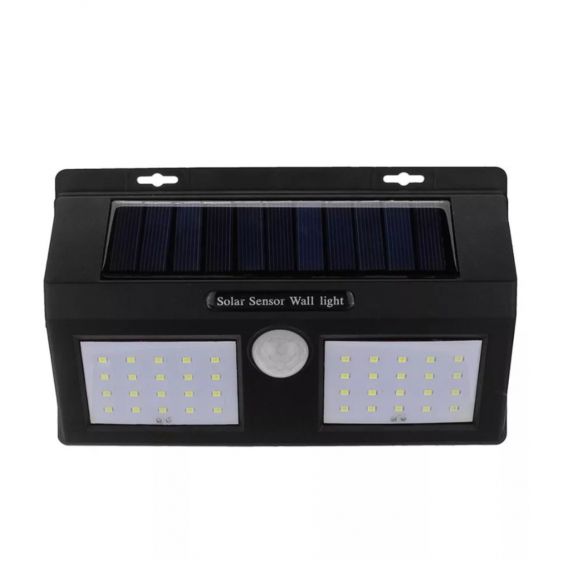 Вуличний світильник на сонячній батареї Solar 1626A + 40 діодів \ (7178) \ Чорний