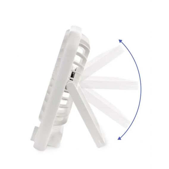 Вентилятор портативний акумуляторний, 18650 Type-C \ Білий