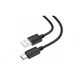 Кабель Hoco. X73 / Type-C – USB для смартфонов / Быстрая зарядка 3 ампера / 1 метр / Черный