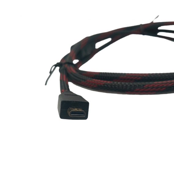 Кабель HDMI - Micro HDMI / V1.4 / 1.5 метра / З феритами / Нейлоновий / Чорний