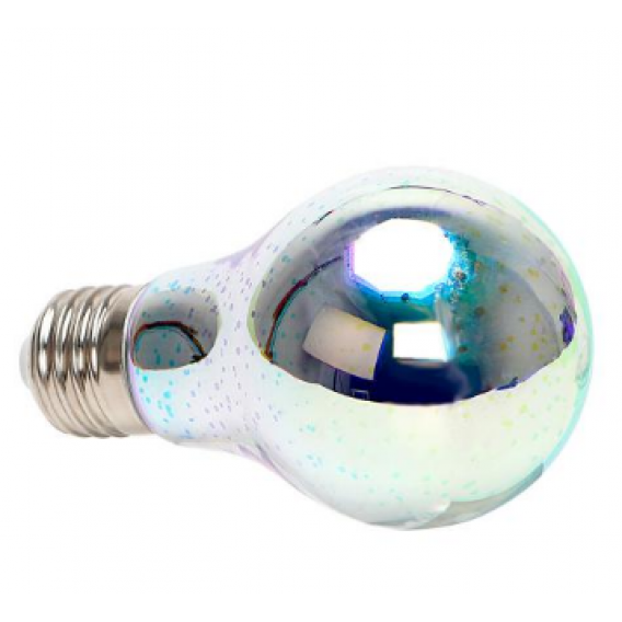 Лампочка 3D феєрверк (8809) / Лампа-нічник / Декоративна LED лампочка / Срібний