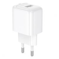 Мережева зарядка Borofone BASA2A для смартфонів Швидка зарядка 3.0 Ампер Біла