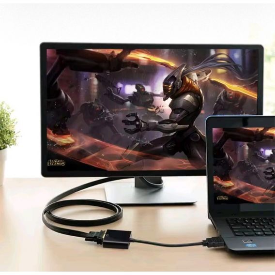 Перехідник HDMI на VGA з аудіо виходом (AUX 3.5 мм) Чорний