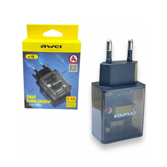 Зарядка Awei C9 для смартфонів \ USB 5V-2.4 A (12ват) \ Чорний