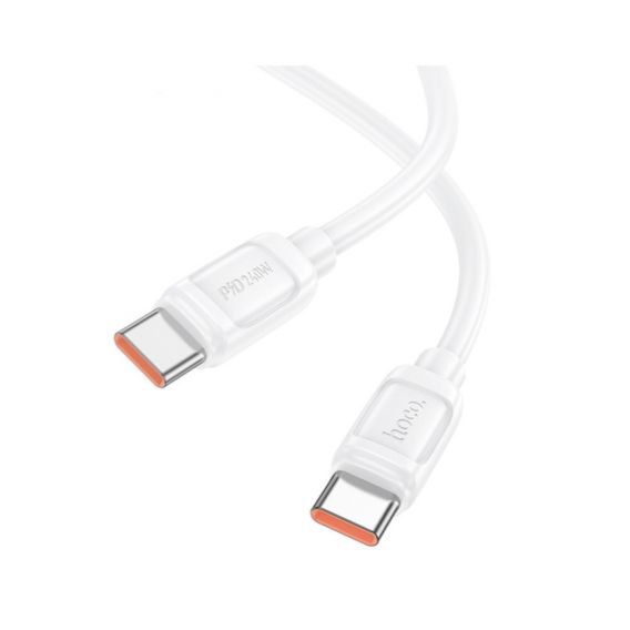 Кабель Hoco. X115  Type-C - Type-C  / для смартфонів, ноутбуків / До 240 ват / 1 метр / Білий