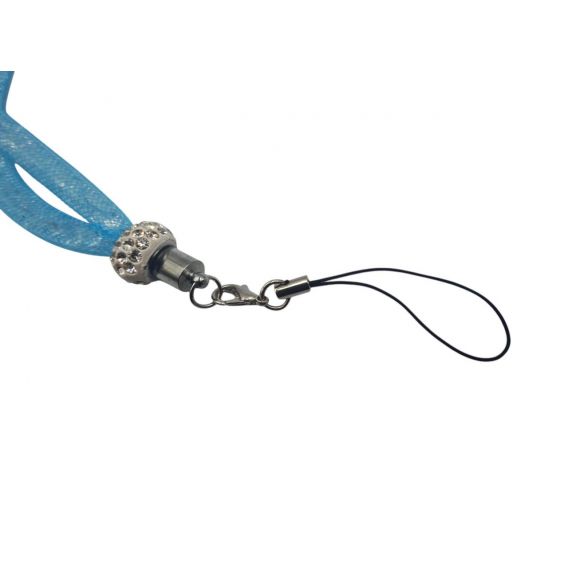 Шнурок на шию для телефону / Блакитний