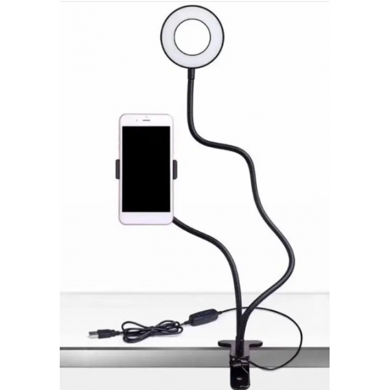 Тримач для телефону Professional Live Stream Pro з підсвіткою LED / Чорний