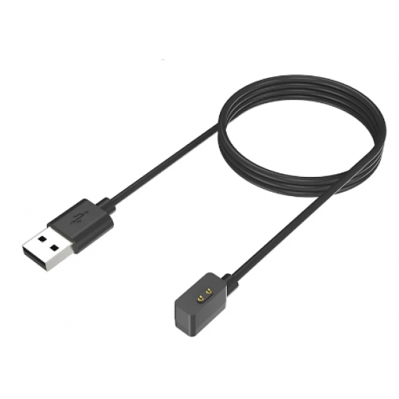 Магнітний USB кабель для зарядки смарт-годинників Watch 3 Lite/ Watch 3 Active/ Watch Band 2 / 60 см. / Чорний