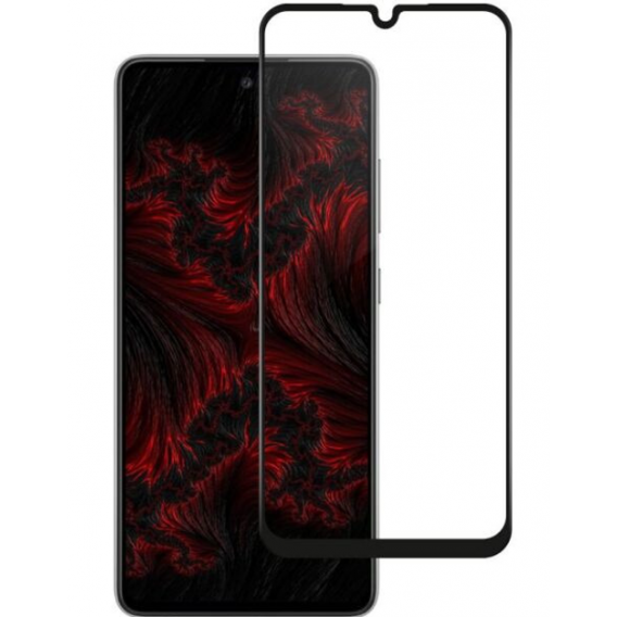 Загартоване захисне скло на Samsung Galaxy A25 / Чорна рамка