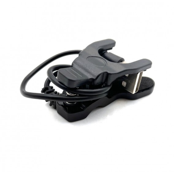 Адаптер USB кабель для смарт-годинника на 4 контакти 8 мм. 30 см. / Чорний