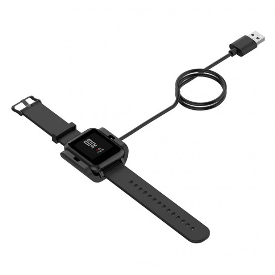 Зарядний пристрій Strain для Amazfit Bip S A1805 A1916 \ 1 метр \ Чорний
