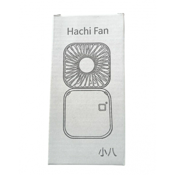 Міні вентилятор акумуляторний, складний із шнурком на шию \ Білий