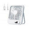 Вентилятор портативний акумуляторний (18650), Type-C \ Білий