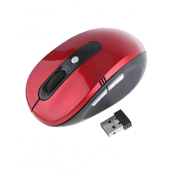 Бездротова мишка Wireless Mouse G-108 / Комп'ютерна мишка бездротова 2.4GHz / Чорно-Бордова