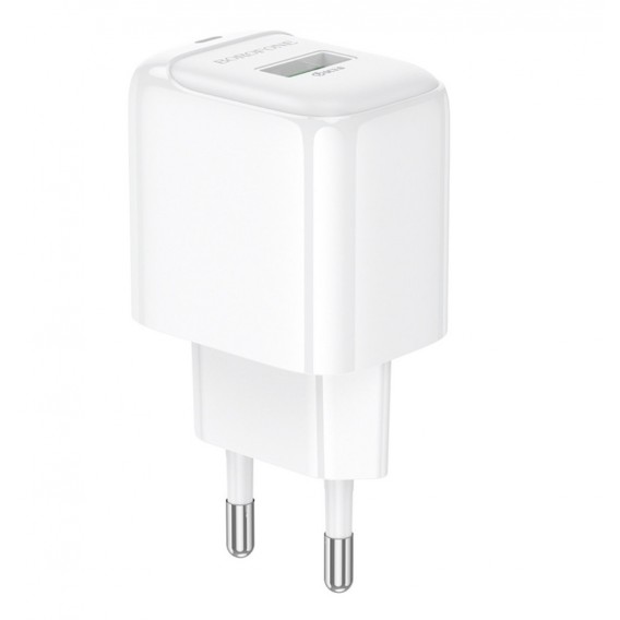 Мережева зарядка Borofone BASA2A для смартфонів \ Швидка зарядка 3.0 Ампер \ Біла