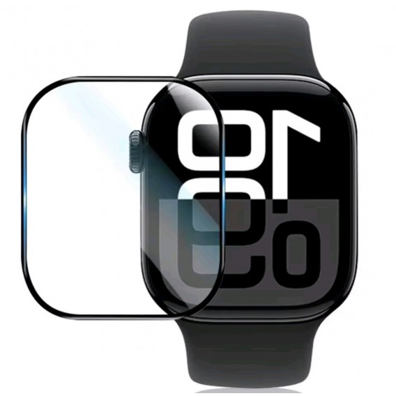 Захисна плівка для годинника Apple Watch Series 10 (42мм.) / Чорна рамка