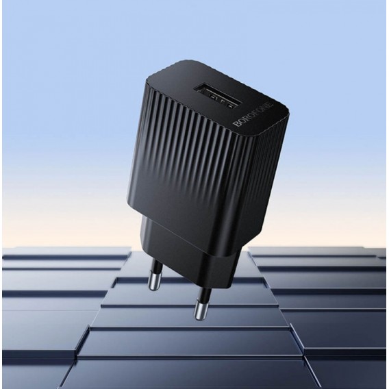 Зарядка Borofone BAS71A \ USB 5V - 2.1 A (10.5 ват) \ Чорна