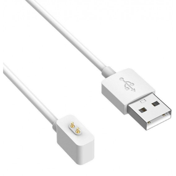 Магнітний USB кабель для зарядки фітнес браслета Xiaomi Mi Band 10 \ 60см. \ Білий