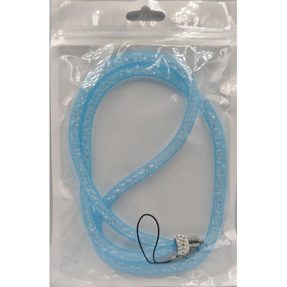 Шнурок на шию для телефону / Блакитний