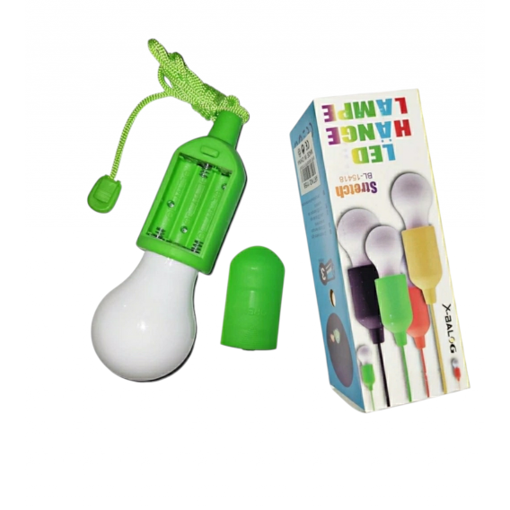 Світлодіодна лампочка на шнурку BL-15418 / Зелений / Тепле біле світло