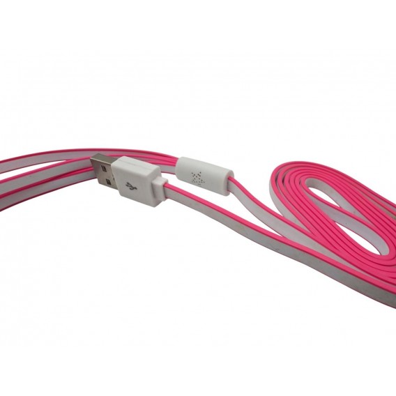 Кабель 4в1 для зарядки телефонів MicroUSB / Lightning / Iphone 3 / NOKIA (2мм) / Рожевий білий