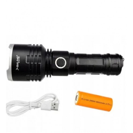 Світлодіодний ліхтарик BL-531-P90 / 1 шт. 26650 / зарядка mirco USB / Чорний