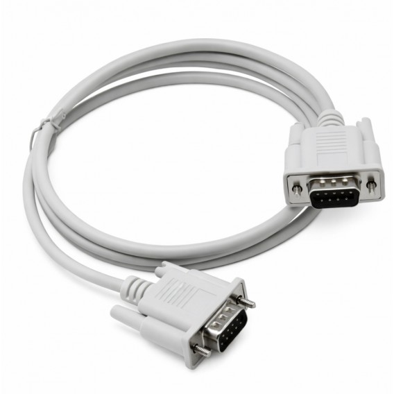 Кабель DB9 (RS-232) для касових апаратів. чеків / 9 контактів (зовнішній-зовнішній) / 1.5 м / Сірий