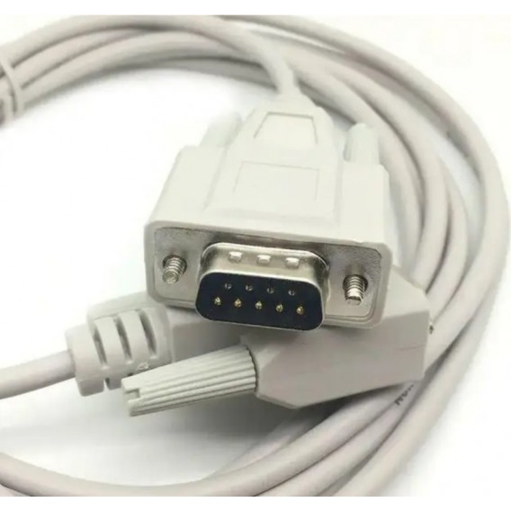 Кабель DB9 (RS-232) для касових апаратів. чеків / 9 контактів (зовнішній-зовнішній) / 1.5 м / Сірий