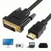 Кабель HDMI-DVI 1080P для моніторів ПК / 1.5M / Чорний