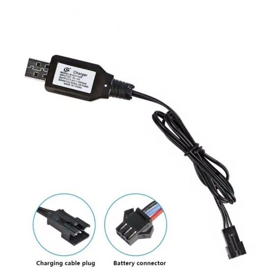 Кабель USB 7.4 вольт (3 контакти) для машинки на пульту (Конектор 2)