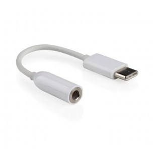 Перехідник з type c на аудіо 3.5 mm Білий