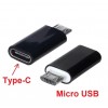 Перехідник із Micro на TYPE-C для смартфонів та інших пристроїв / Чорний