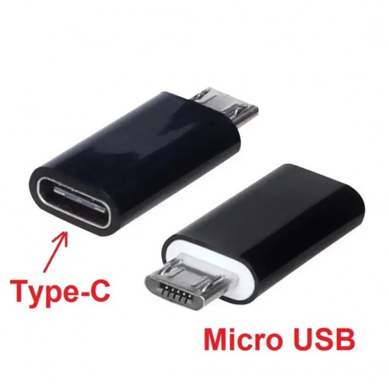 Перехідник із Micro на TYPE-C для смартфонів та інших пристроїв / Чорний