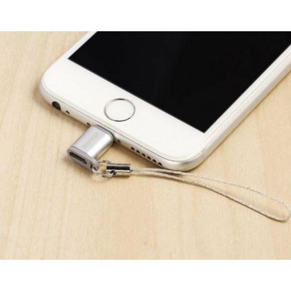 Перехідник REMAX RA-USB2 з Lightning на Micro для смартфонів та інших пристроїв / Сірий