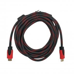 Кабель HDMI - HDMI / V1.4 / 5 метров / Нейлоновый / Черный