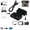 Перехідник HDMI - VGA для передачі відео і аудіо сигналу / Чорний
