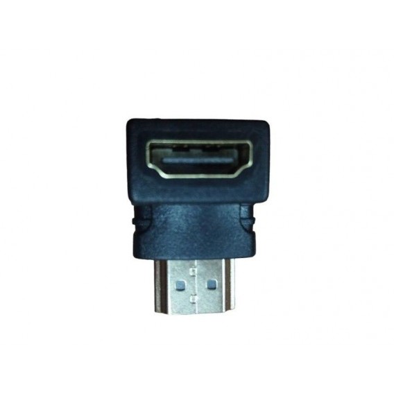 Перехідник HDMI (Зовнішній) - HDMI (Внутрішній) кутовий 90 градусів / Чорний