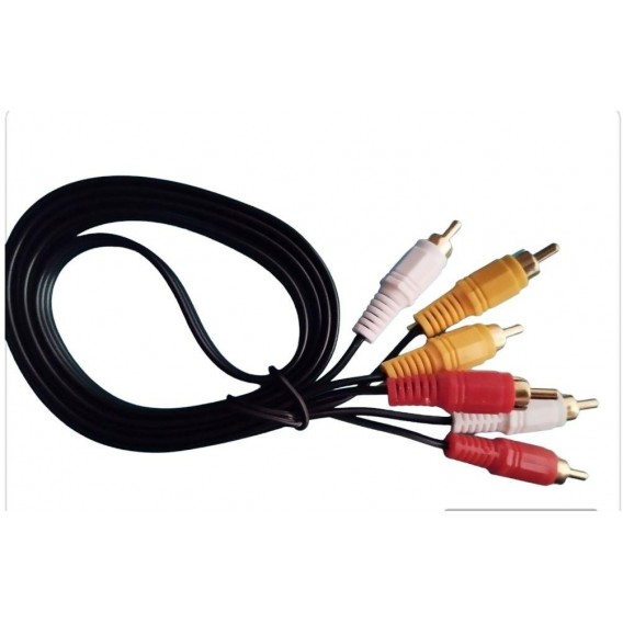 Кабель 3RCA-3RCA / 3R-3R / Кабель 1.2 метри / Чорний