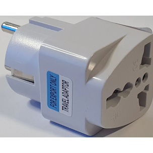 Переходник сетевой универсальный (MULTI гнездо), Евро/ 250V 10A / Белый