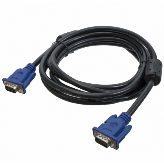 Кабель VGA-VGA / 3M (2898) з феритами / Чорний