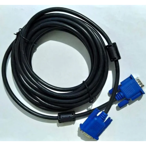 Кабель VGA-VGA / 5 метрів (2898) з феритами / Чорний