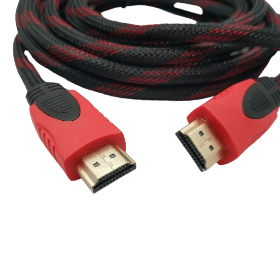 Кабель HDMI - HDMI / V1.4 / 15 метрів / Нейлоновий / Чорний
