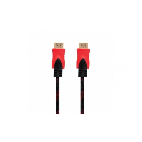 Кабель HDMI - HDMI / V1.4 / 15 метрів / Нейлоновий / Чорний