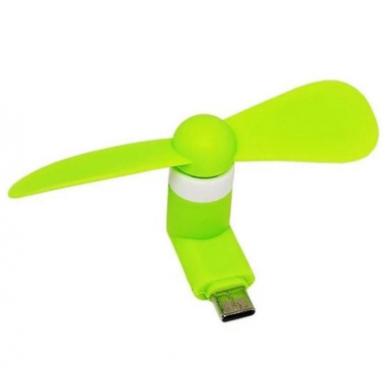 Міні вентилятор для телефону Type-C / Зелений