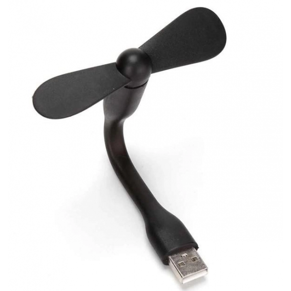 Міні вентилятор для комп'ютера USB / Чорний
