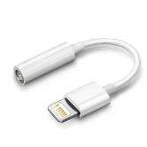 Переходник от Lightning (Apple iPhone 5 - 14 Pro Max) на аудио Mini jack 3.5 mm. / Белый Переходник от Lightning (Apple iPhone 5 - 14 Pro Max) на аудио Mini jack 3.5 mm. / Белый