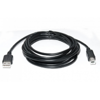 Кабель для принтера USB 2.0 AM-BM 5 метрів чорний Кабель для принтера USB 2.0 AM-BM 5 метрів чорний